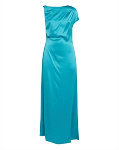 Платье макси асимметричного кроя, синий Del core