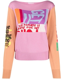 Джемпер в стиле колор-блок, розовый Chloe