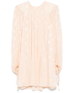 Шелковое платье мини, розовый Chloe