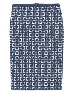 Жаккардовая юбка миди с монограммой, синий Givenchy