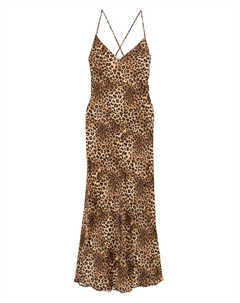 Платье миди с леопардовым принтом, нейтральный Mc2 saint barth