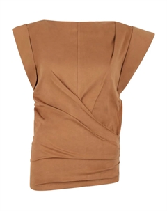 Драпированный топ без рукавов, нейтральный Isabel marant