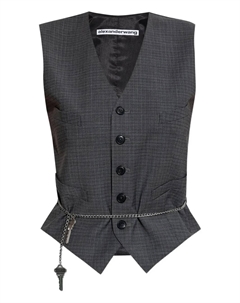 Жилет с цепочкой, серый Alexander wang
