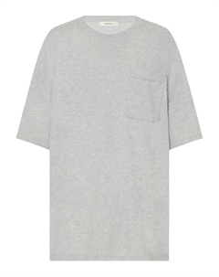 Хлопковая футболка, серый The row