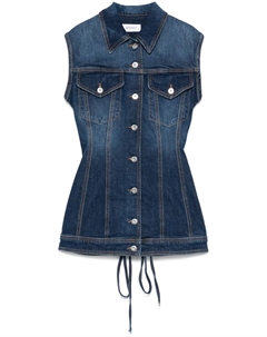 Джинсовое платье мини без рукавов, синий Mônot