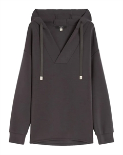 Худи с v-образным вырезом, серый Weekend max mara