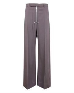 Брюки Belas с застежкой-молнией спереди и складками, серый Rick owens