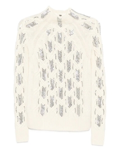 Декорированный свитер фактурной вязки, нейтральный Ermanno scervino