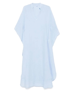 Льняное макси-платье, синий 120% lino