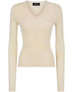 Джемпер в рубчик, нейтральный Dsquared2