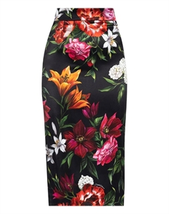 Юбка-карандаш с цветочным принтом, мультиколор Dolce&gabbana