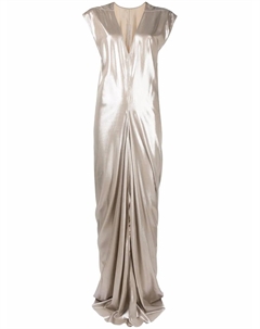 Длинное платье без рукавов, серебяный Rick owens