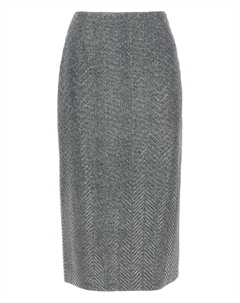 Юбка-карандаш с отделкой из страз, серый Ermanno scervino