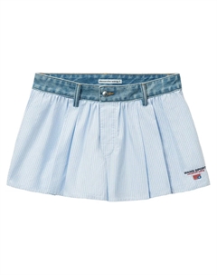 Шорты с поясом из денима, синий Alexander wang