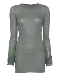 Топ в рубчик с длинными рукавами, серый Rick owens