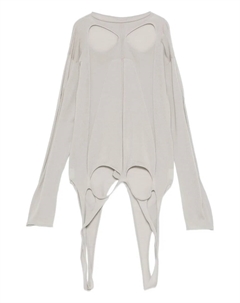 Свитер с вырезами на спине, серый Rick owens