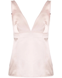 Атласный топ с V-образным вырезом, розовый Givenchy