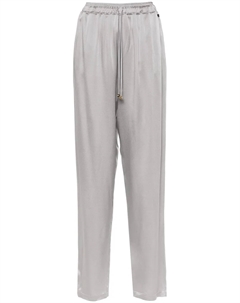 Зауженные атласные брюки, серый Elisabetta franchi