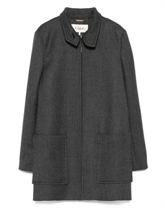 Пальто оверсайз на молнии, серый Chloe