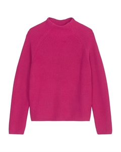 Свитер в рубчик с высоким воротником, розовый Marc o'polo