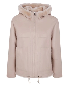Куртка из овчины с капюшоном, нейтральный Blancha
