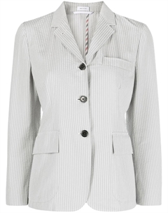 Однобортный блейзер в полоску, серый Thom browne