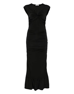 Платье макси с драпировкой, черный Sandro