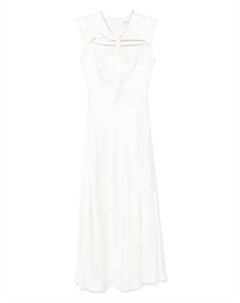 Длинное платье с кристаллами, белый Sandro