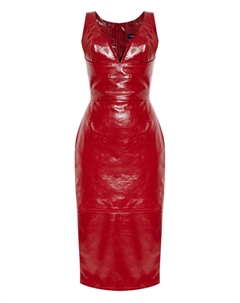 Платье миди с V-образным вырезом, красный Dsquared2