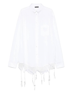 Рубашка с кружевной отделкой, белый Balenciaga
