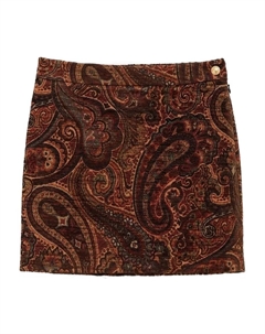 Юбка мини с принтом пейсли, красный Chloe
