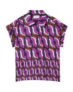 Рубашка поло с принтом 70's Block, фиолетовый St. john