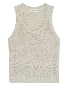 Трикотажный топ с U-образным вырезом, нейтральный Marc o'polo