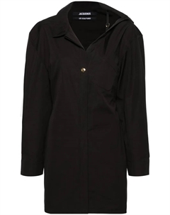 Короткое платье-рубашка асимметричного кроя, черный Jacquemus