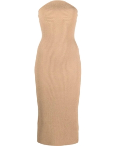 Платье миди в рубчик, нейтральный Khaite