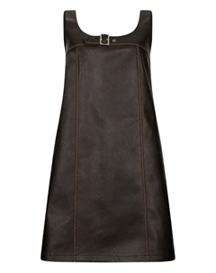 Короткое платье из ткани с покрытием, коричневый Liu jo