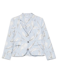 Шелковый блейзер с принтом, синий Thom browne