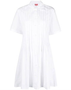 Платье с короткими рукавами и складками, белый Kenzo