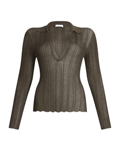 Поло с люрексом, зеленый Liu jo