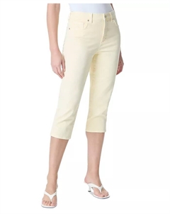 Женские джинсы Amanda Capri с разрезом, желтый Gloria vanderbilt