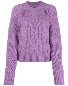 Джемпер фактурной вязки с вырезами, фиолетовый Isabel marant