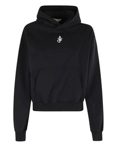 Хлопковая толстовка с вышитым логотипом, черный Jw anderson