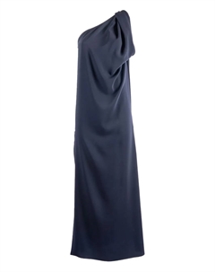 Драпированное платье на одно плечо, синий Parosh