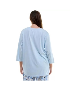 Уютный топ для сна в рубчик больших размеров, цвет impatiens Croft & barrow