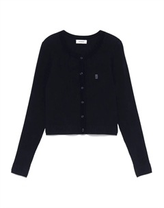 Кардиган с круглым вырезом, синий Sandro