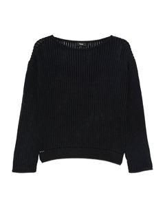 Ребристый свитер с вырезом-лодочкой, синий Theory