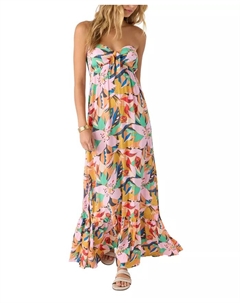 Платье макси без бретелек с принтом «Айседора» для юниоров, мультиколор O`neill