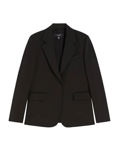 Однобортный пиджак с заостренными лацканами, черный Weekend max mara