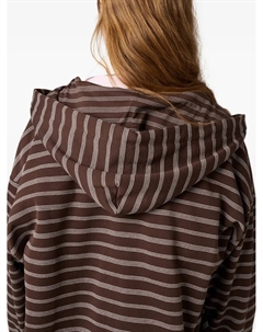 Толстовка на молнии с капюшоном, коричневый Miu miu