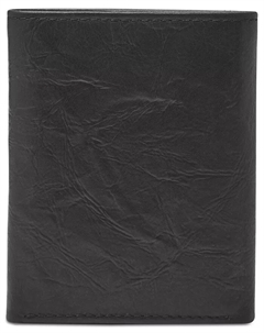Мужской кошелек Neel с тремя отделениями, черный Fossil